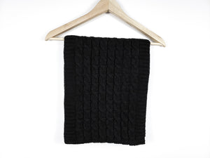 Cozy Knit Black Infinity Scarf