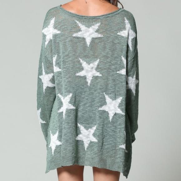 Hollywood Stars Light Sweater (Sage)