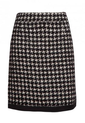 Premium Wool Houndstooth Pencil Skirt