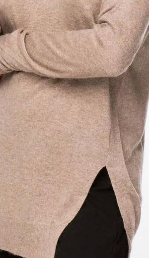 Side Split V-Neck Sweater