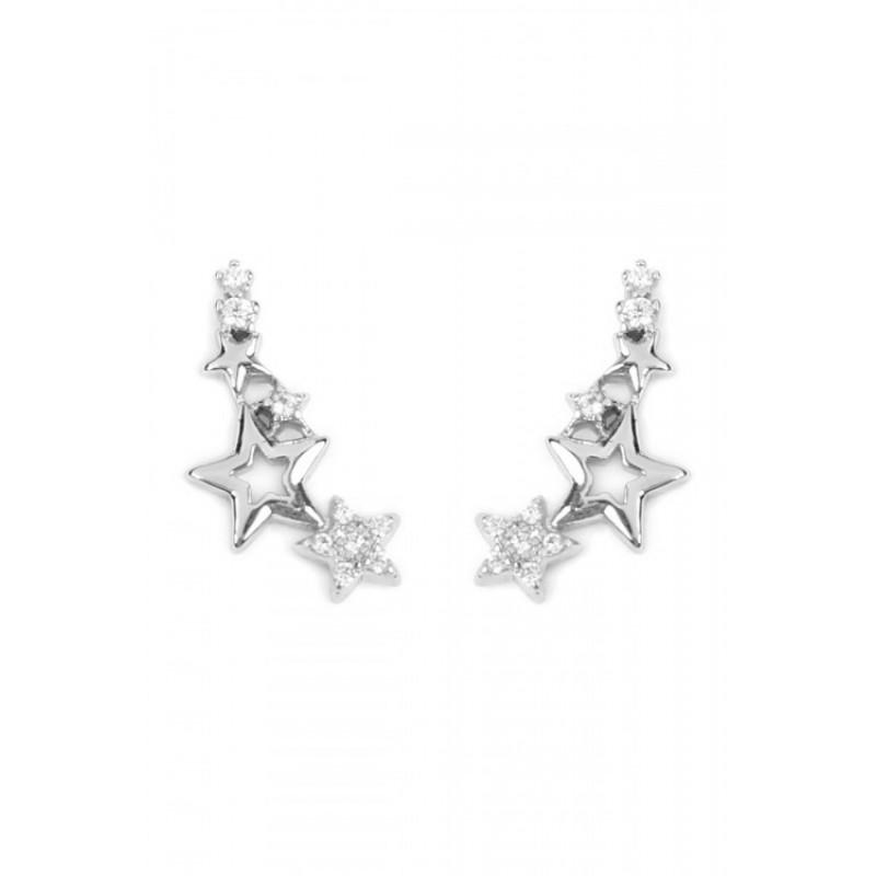 Seeing Stars Crawler Earrings (Silver)