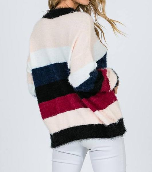 Striped Life Soft Mohair Sweater