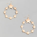 Rising Star Hoop Earrings (Gold)