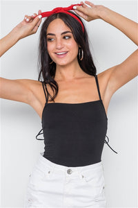 All Tied Up Cami Bodysuit (Black)