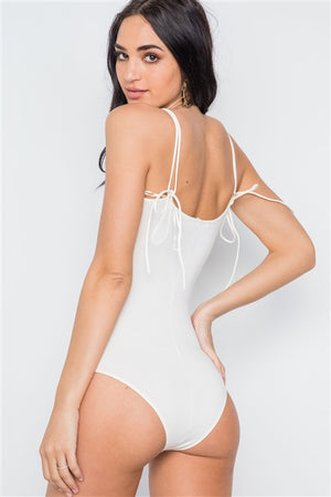 All Tied Up Cami Bodysuit (Off White)