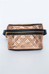 Galaxy Quilted Leather Waist Bag (Rose Gold)