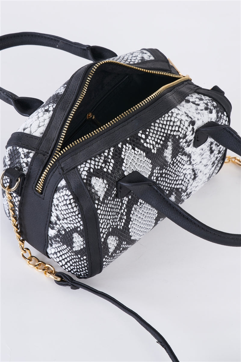 Get Jealous Snake Print Barrel Bag