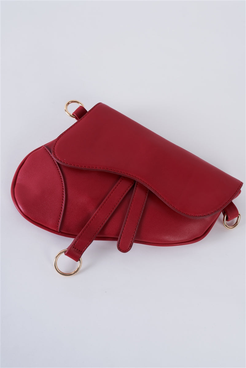 Mya Asymmetrical Shoulder Bag (Red)