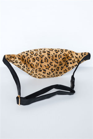 Wild Thing Faux Fur Leopard Chain Fanny Pack