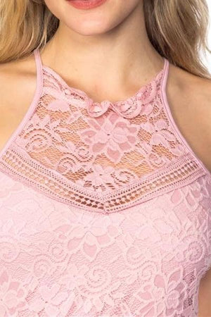 light pink lace skater dress ASOS LUXE Curve eyelet corseted lace sleeve mini skater dress in pink