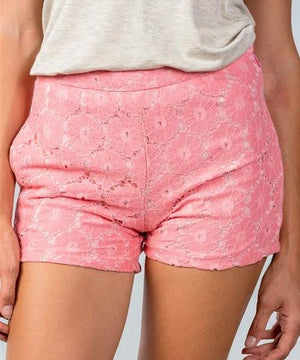 Fresh Daisies Crochet Mini Shorts (Pink)