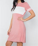 Valerie Super Soft Sporty Color Block Dress Pink