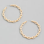 Chain Me Up Hoops (Gold)