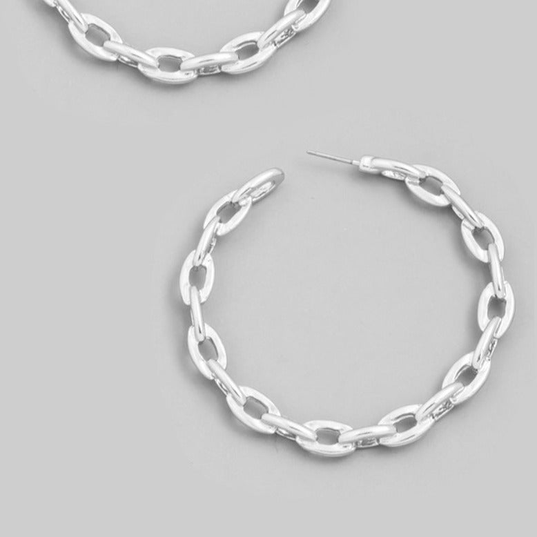 Chain Me Up Hoops (Gold)