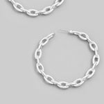 Chain Me Up Hoops (Silver)