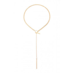 Lariat Drop Necklace (Gold)