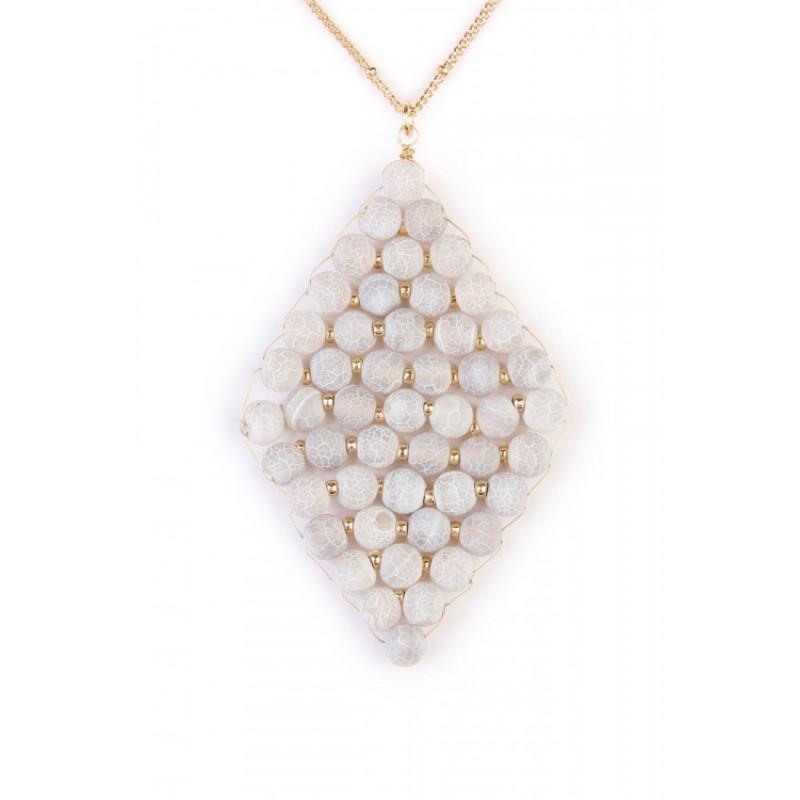 Stone Dreams Pendant Necklace (Natural White)