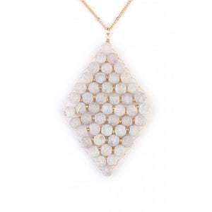 Stone Dreams Pendant Necklace (Natural White)