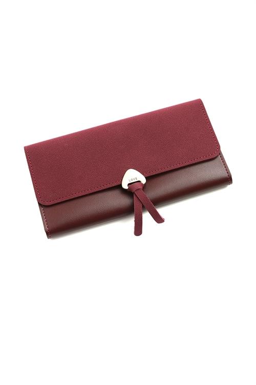 New Love Leather Wallet (Wine)