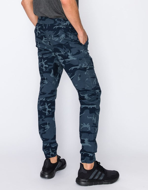 Gotta Go Cargo Jogger Pants (Navy Blue Camo) – Luxe Label