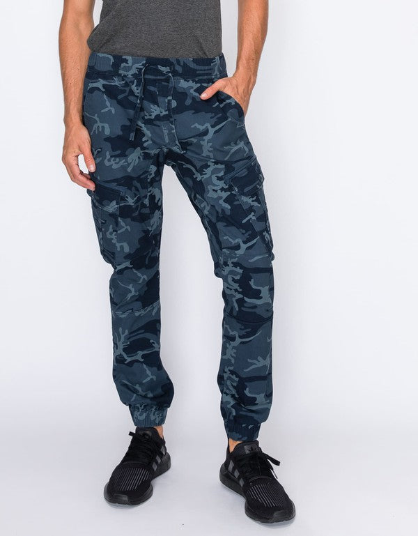 Men's Navy Blue Camo Pants - Inspire Uplift