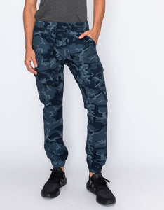 Gotta Go Cargo Jogger Pants (Navy Blue Camo)