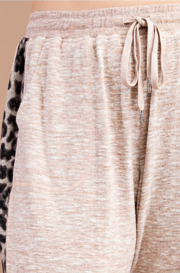 Wild Dreams Leopard Loungewear Stripe Joggers (Plus)