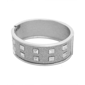 Studded Cuff Bracelet (Silver)