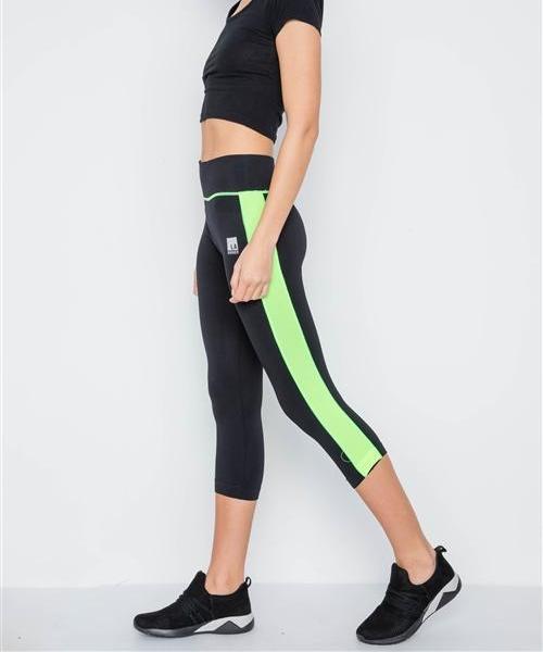 Gym Vibes Neon Green Capri Workout Leggings – Luxe Label