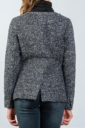Embellished Woolen Tweed Blazer