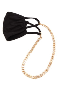 Chunky Mask Necklace Chain (Gold)