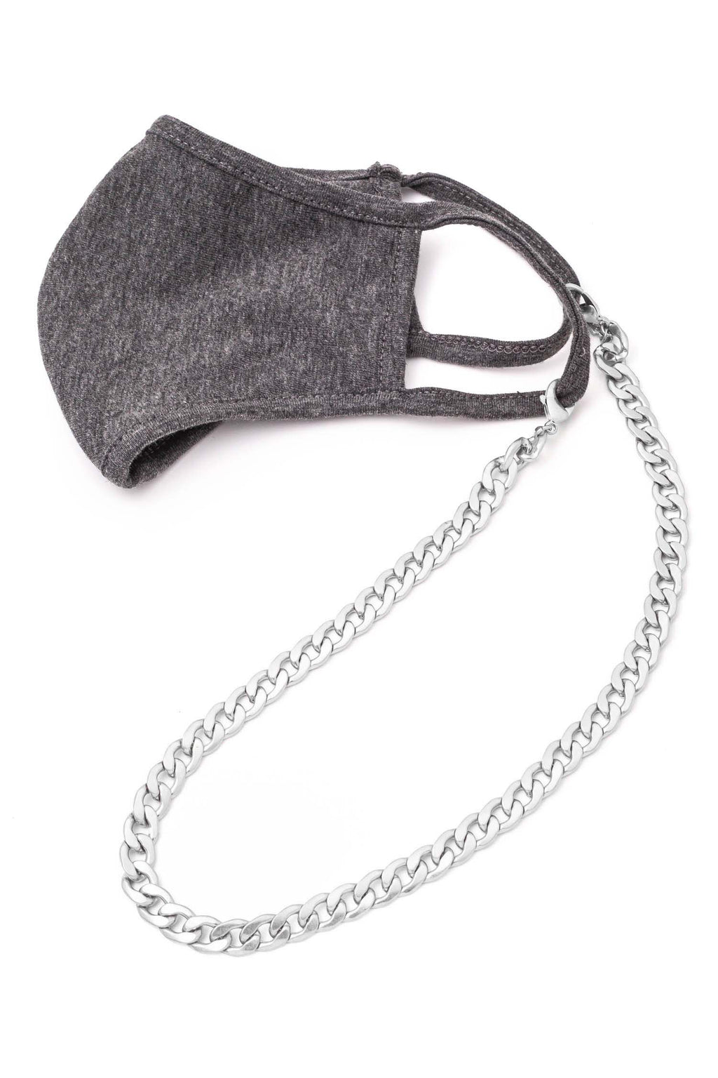 Chunky Mask Necklace Chain (Silver)