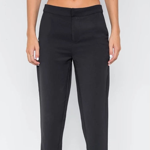 Office Couture Crop Black Pants