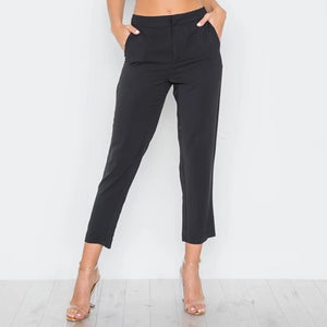Office Couture Crop Black Pants