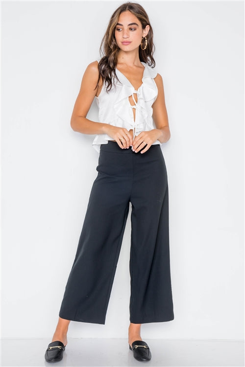 Truly Chic Black Wide Leg Relaxed Pants