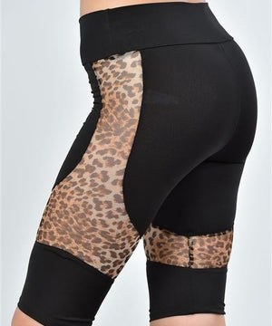 90s Vibes Leopard Print Biker Shorts