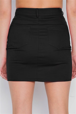 Good Looks High Waist Mini Skirt (Black)
