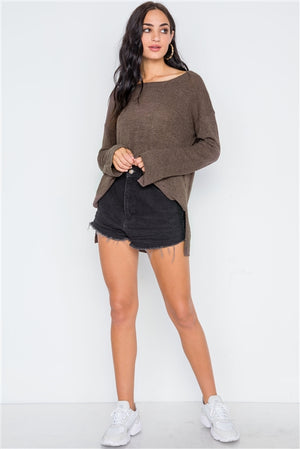 Hollywood Lightweight Knit Sweater (Cocoa)