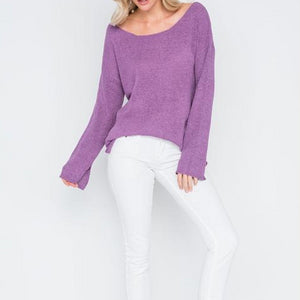 Hollywood Lightweight Knit Sweater (Purple Haze)