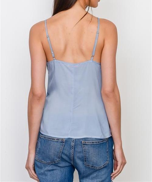 From a Dream Side Tie Tank Top (Blue)