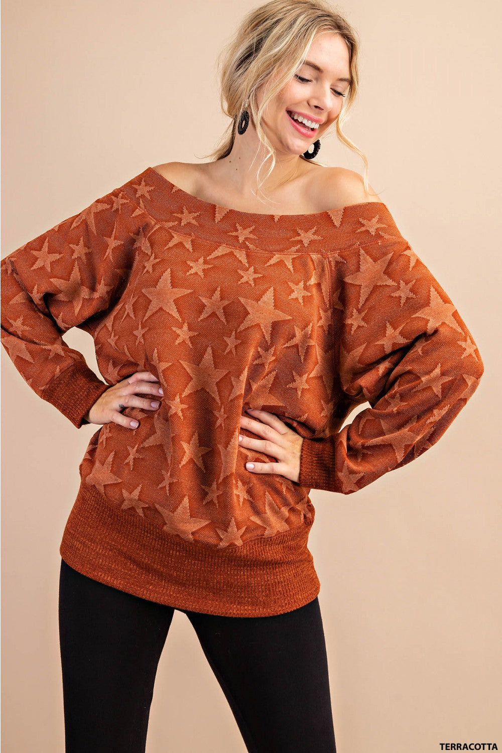 Seeing Stars Off the Shoulder Top (Rust)