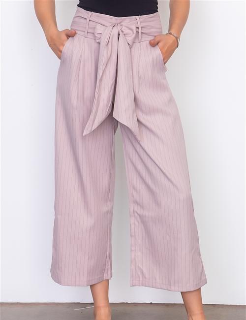 Astoria Cropped Front Tie Wide Leg Pants