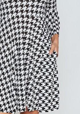 Houndstooth Fit & Flare Dress Luxe Label Houndstooth Fit & Flare Dress Luxe Label