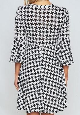 Houndstooth Fit & Flare Dress Houndstooth Fit & Flare Dress