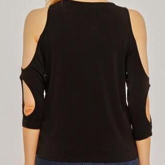 Cut-Out Sleeve Top