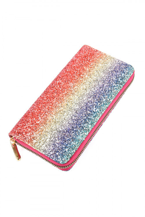 Rainbow Glitter Wallet – Luxe Label
