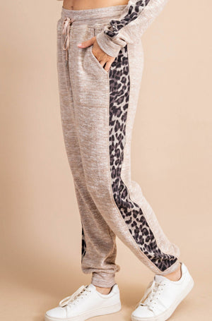 Wild Dreams Leopard Loungewear Stripe Joggers